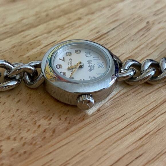 Coach Silver Stainless Steel Link Chain Watch Bracelet - Picture 6 of 11